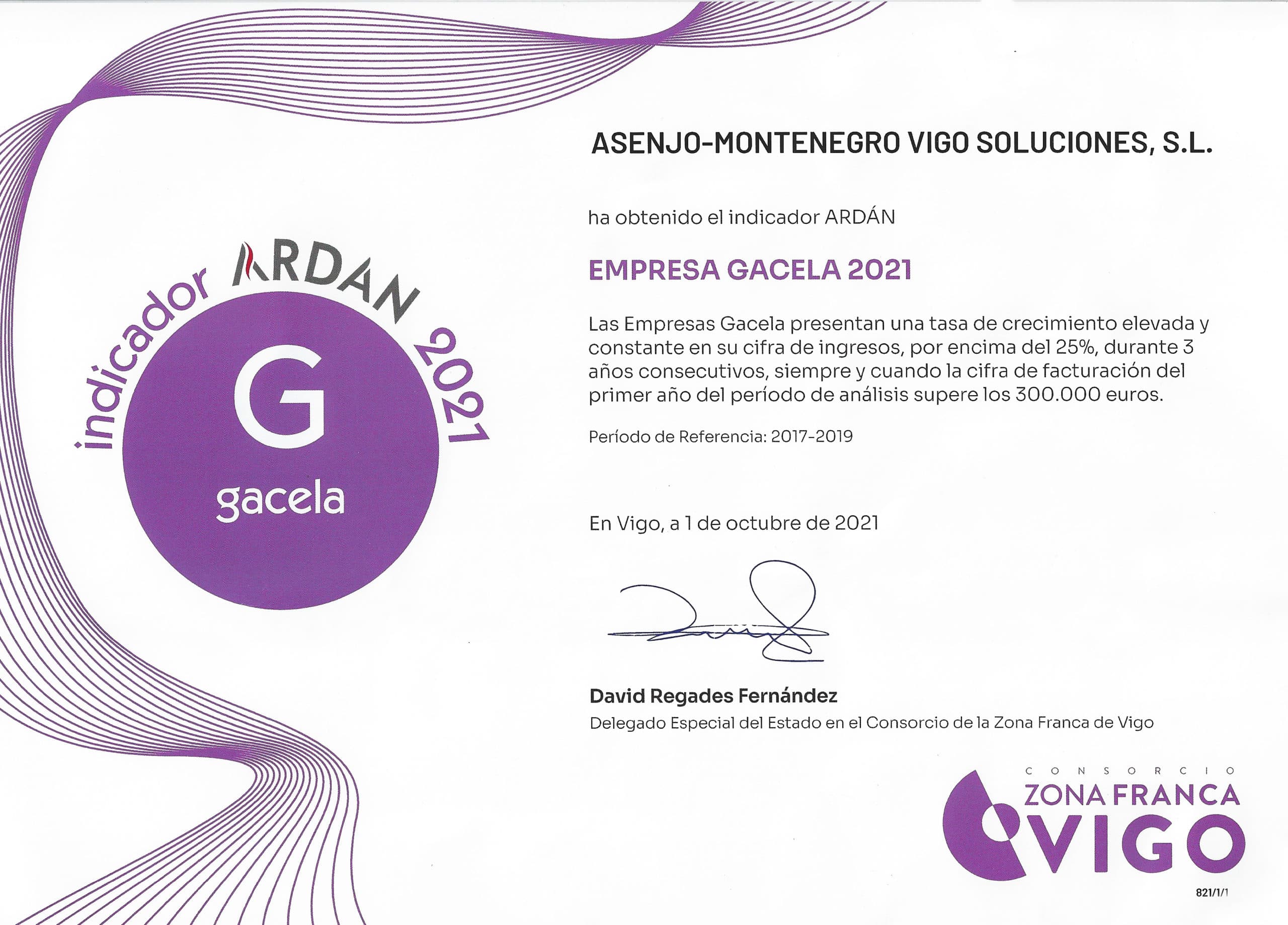 ARDAN 2021 Certificate